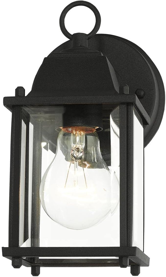Livex Lighting 7506-14 Frontenac Traditional 1-Light Outdoor Wall Lantern with Clear Beveled Glass Shades, 8" x | Lumora