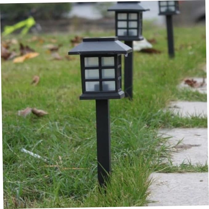 ARTIBETTER 5pcs Solar Pathway Lights Solar Garden Lights for Outdoor Walkway Lawn Patio Driveway Automatic Easy Installation Black