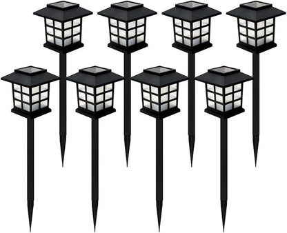 Solar Pathway Lights, 2/4/6/8Pcs Waterproof Outdoor Lawn Lamps, Decorative Landscape Lighting for Garden Yard & Walkways, Auto On/Off(White,6 pcs)