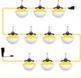100FT 3Prong Construction String Lights 16000LM 130W Industrial LED String Work Lights, IP65 Waterproof 18AWG Wire | Lumora