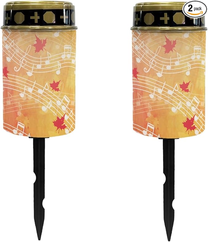 Autumn Leaves Solar Stake Lights Outdoor Garden Decoration for Party/Birthday,Outdoor Solar Pathway Lights Solar Lantern Landscape Lighting Garden Lights,Wall Light Auto On/Off