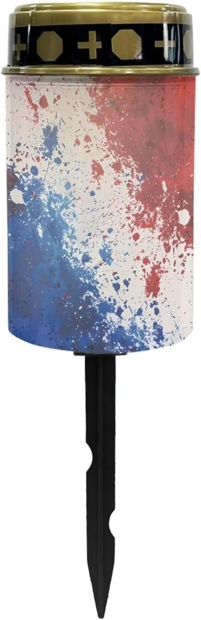 Garden Stake Light, Solar Lights for Cemetery Grave,American Flag Solar Pathway Lights Outdoor,Lawn Yard Patio Garden Decor Environment Friendly