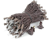 Novelty Lights 50 Feet 100 Bulbs Traditional Incandescent Mini Lights, Clear on Brown Wire with 6" Spacing | Lumora