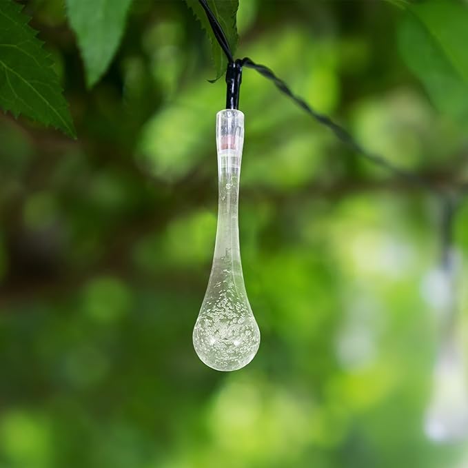 80pcs Teardrop Fairy Lamp Shade - 5mm LED String Lights - Outdoor Party Hanging Water Drop Shaped Bulbs Replacement | Lumora