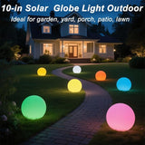 10-in Solar Globe Light, Solar Garden Ball Light Outdoor w/Remote, 16 RGB Color 4 Modes Glowing Ball, Waterproof | Lumora