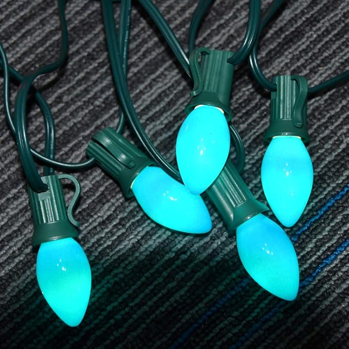 GOOTHY 25 Pack C7 Blue Christmas Replacement Light Bulbs, C7 Blue Incandescent Light Bulbs for Christmas Outdoor | Lumora