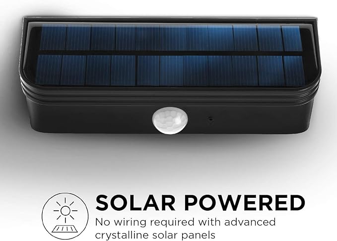 Home Zone Security Solar Step Lights - Motion Sensor LED Outdoor Deck and Step Lights with No Wiring Required | Lumora