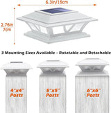 SIEDiNLAR Solar Post Lights Outdoor 2 Modes LED Fence Deck Cap Light for 4x4 5x5 6x6 Posts Garden Patio Decoration | Lumora