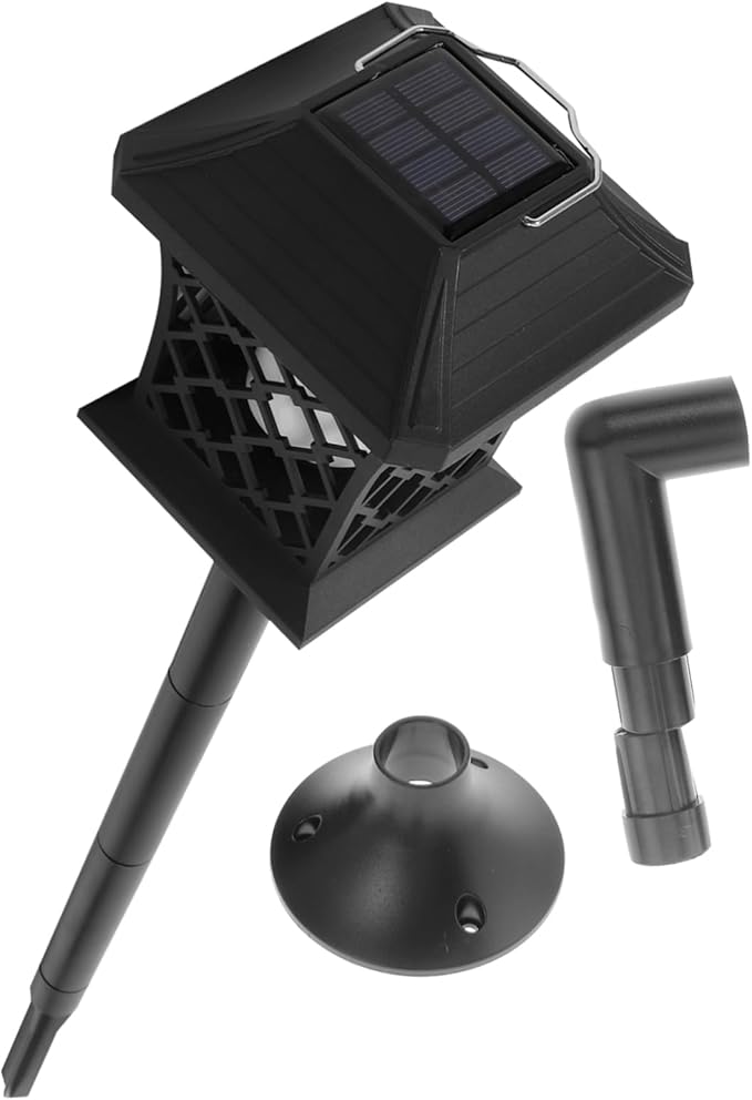 DOITOOL 2pcs Solar Powered Outdoor Garden Lights Ground Solar Pathway Lamps for Patio Deck Fence Lawn Decorations