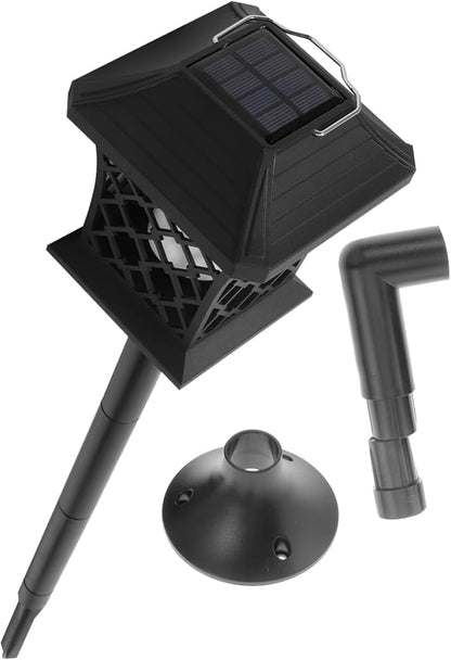 DOITOOL 2pcs Solar Powered Outdoor Garden Lights Ground Solar Pathway Lamps for Patio Deck Fence Lawn Decorations