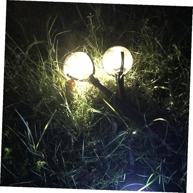 NUOBESTY 2pcs Solar Lawn Lights Outdoor Solar Garden Path Lights with RGB LED Decorative Lighting Durable Landscape Lamps for Patio and Yard Decor