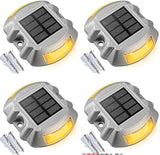 VOLISUN Solar Deck Lights Driveway Dock Lights, 4-Pack Led IP68 Waterproof Outdoor Warning Step Light for Driveway | Lumora