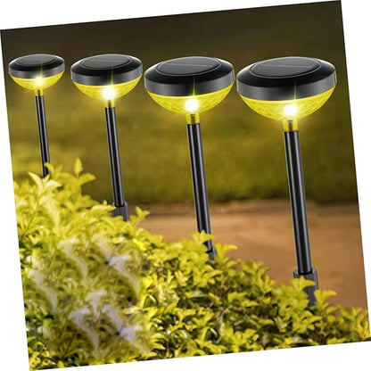 BESPORTBLE Outdoor Solar Pathway Lights Led Garden Stake Light Energy-Saving Solar Lamp for Patio Durable Material Long-Lasting Illumination