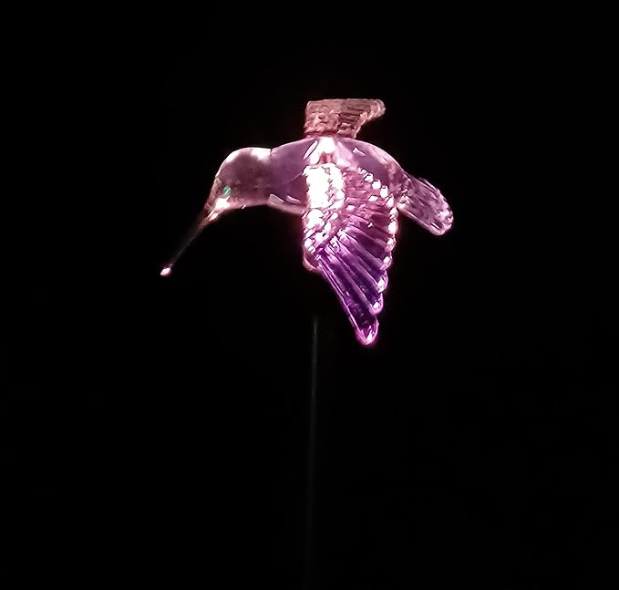 Starry Illuminate 3 PCS Solar Color Changing Style Garden Stake Light Pathway Stake Light (Hummingbird Wing Down) | Lumora