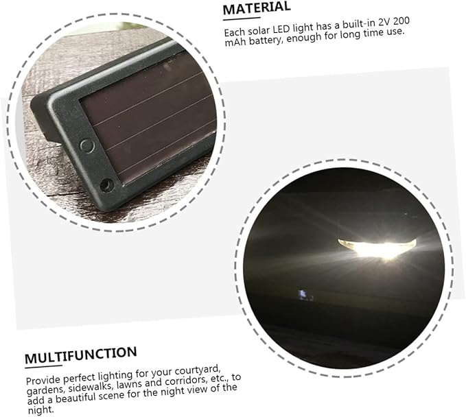 Lurrose Outdoor Led Stair Lights 4 Pack Solar Stair Lamps for Pathway Garden Yard Landscape Waterproof Solar | Lumora