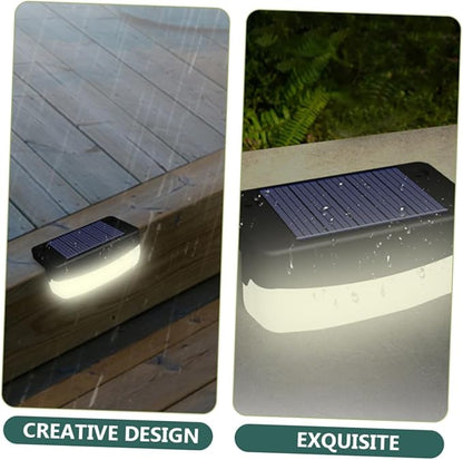 NUOBESTY 2pcs Solar Stair Lamps Outdoor Decks Light for Garden Weather-Resistant LED Step Lights for Fence Handrail Patio Pathway