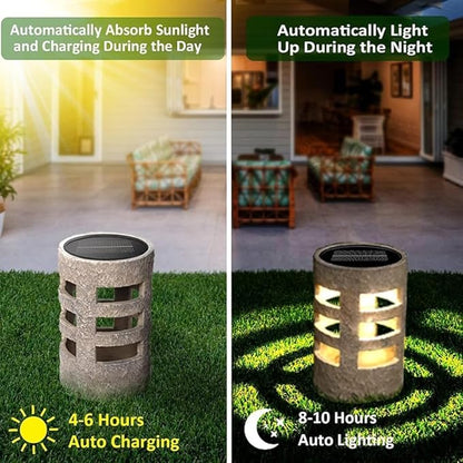 2-Pack Solar Pathway Lights Outdoor – Waterproof LED Garden Yard Lamps for Walkway, Lawn & Landscape Décor – Auto On/Off, Dusk to Dawn, Solar Powered Lighting for Driveway & Patio (4)