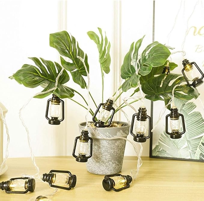 String Lights, LED Outdoor Indoor LED Kerosene Lamp Retro Horse Lantern Nostalgic Little Color Led Outdoor Lighted Holiday Displays Edison Bulb Hanging Lights Patio Christmas Bar Decoration Light