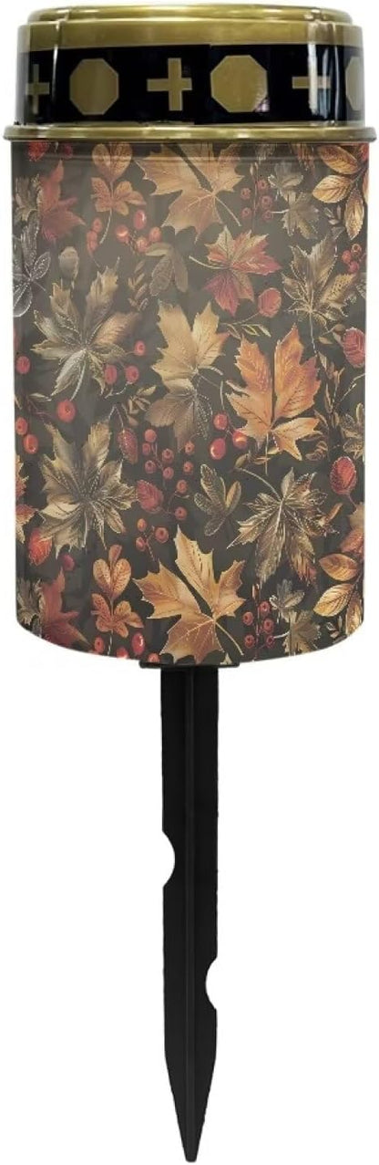 Maple Leaf Decorative Outdoor Lights Leaf Solar Lights for Cemetery Solar Outdoor Lights for Patio Led Yard Lights Solar Powered Solar Lights for Camping Sidewalk Lights