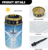 Poceacles Cross Outdoor Solar Lights - Waterproof Grave Stake Lights - Solar Powered Lanterns - Blue Dove of Peace | Lumora