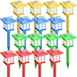 IP54 Waterproof Solar Lights Multi-Color Outdoor Lawn Lights Garden Path Holiday Decorative Lights (16 Packs of | Lumora