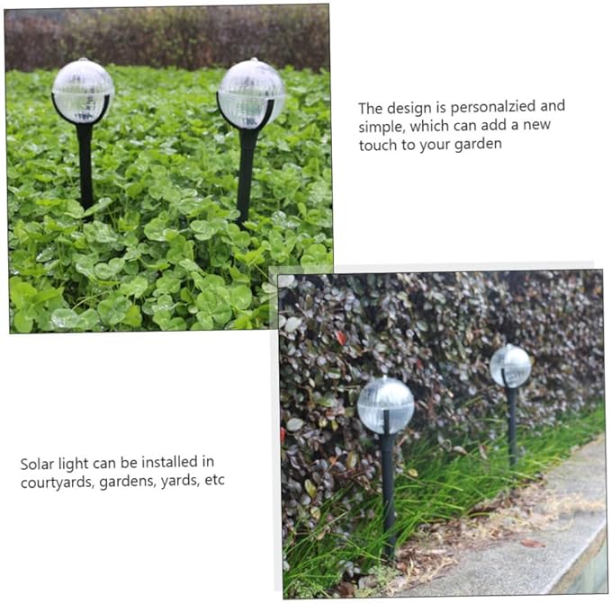 2pcs Solar Lawn Lights Outdoor Garden Solar Pathway Lights RGB Color-Changing Led, Solar-Powered Landscape Lighting for Patio and Yard Decor