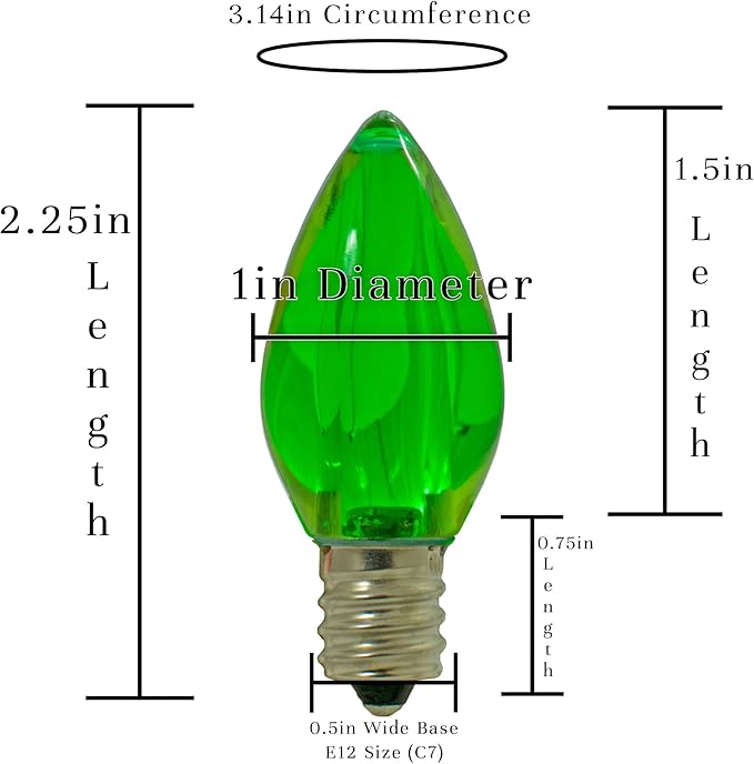 EST. LEE DISPLAY L D 1902 LED Christmas Outdoor Light Bulbs C7 C9 Twinkle Blinking Candelabra Style Replacement Box | Lumora