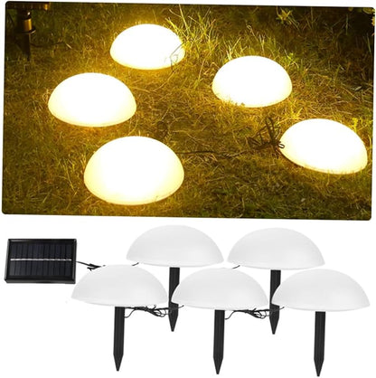 NUOBESTY Garden Decor Solar Pathway Light Easy to Move Solar Lawn Lamp No Tools Required Hemisphere Shape