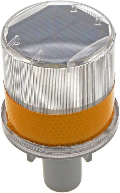 PENCK Solar LED Warning Light Waterproof Driveway Lights Flashing Barricade Light Road Construction Safety Signs Flash Traffic Marina Dock Barge Boat Safety Beacon Light Yellow