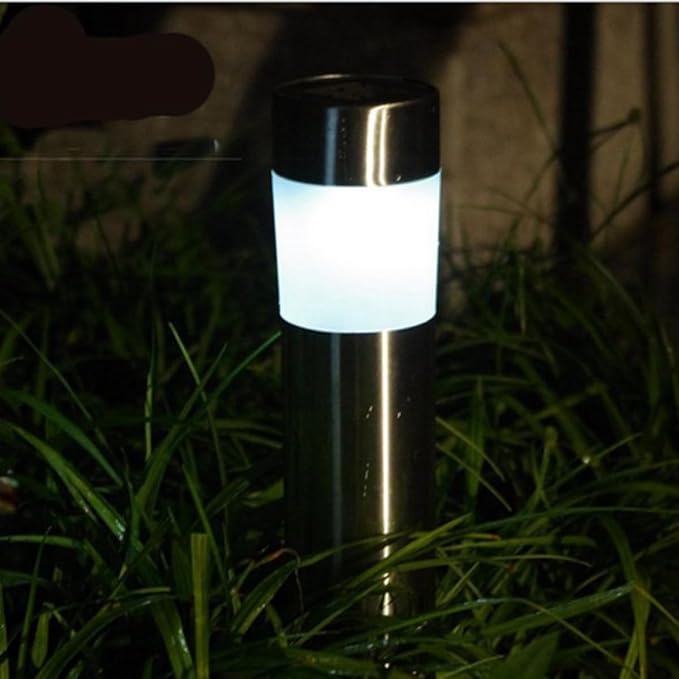 Solar Lawn Lights Stainless Steel Path Lights Outdoor Solar Garden Landscape Lamps for Yard Lighting
