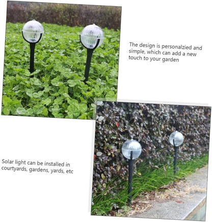 YARNOW 2pcs Solar Powered LED Lawn Path Lights Color Changing Outdoor Garden Solar Decorative Lamps with Light Sensor for Yard and Patio