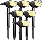 6 Pack Solar Spot Lights Outdoor,Auto On/Off Solar Lights Outdoor Waterproof IP65,2-in-1 Solar Powered Outdoor | Lumora