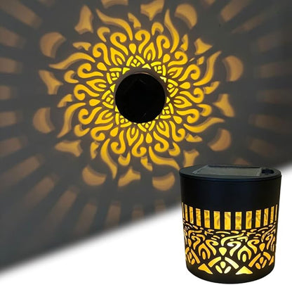 Decorative Solar Mandala Lights, 2026 New Solar Mandala Lights Outdoor, Mandala Theme Waterproof Fence Light for Garden Post Patio Backyard Yard Decor (1 Pcs)