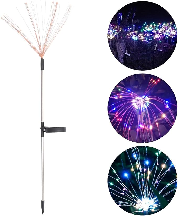 Solar Path Lights Outdoor 150 LED Dandelion Lamp Solar Powered Warm White Landscape Lighting for Garden Patio Yard Decor