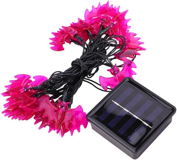 DECHOUS Solar Decorative String Lights with Purple Bats Warm Light for Outdoor Halloween Decor for Garden and Patio | Lumora