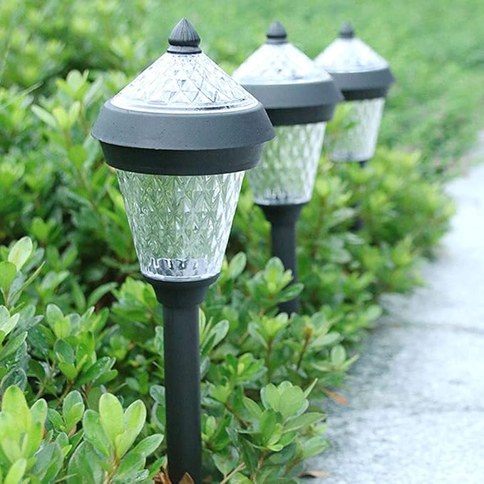 Solar Lights Outdoor 4 Pack Solar Pathway Lights Outdoor Waterproof LED Landscape Lights Solar Powered Outdoor Lights Solar Garden Lights for Pathway Walkway Yard