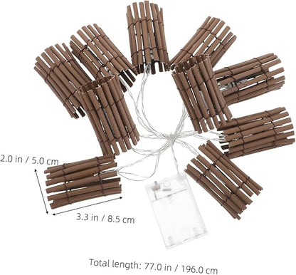 Decorative Rattan String Lights for Outdoor Use Unique Simulation Design Warm Bulbs for Patios and Festive Celebrations
