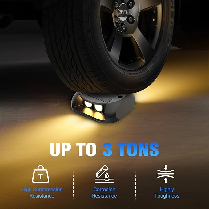 Quntis Solar Driveway Lights Outdoor Waterproof 12 Pack, LED Solar Deck Lights Dock Lighting, Dusk to Dawn Fast | Lumora