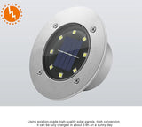 plplaaoo Solar In-Ground Lights for Garden Pathway, Outdoor Recessed LED Lamp, Waterproof Solar Underground Light | Lumora