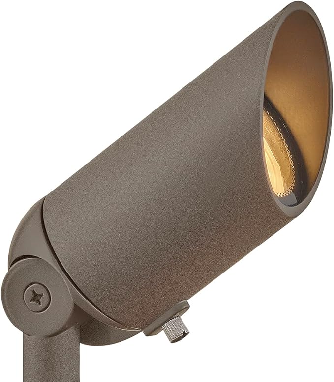 Hinkley Landscape Lighting 1536TXB Spot Light - MR16 LED Bulb Required, 50w - Textured Brown Clear Lens