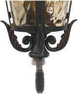 John Timberland Casa Marseille Rustic Industrial Outdoor Wall Light Fixture Warm Bronze Scroll 27 1/2" Hammered | Lumora
