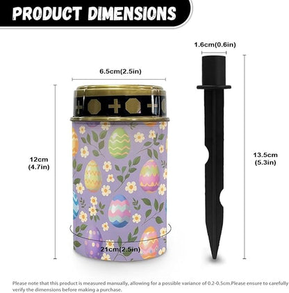 Eggs Flower Solar Garden Lights Solar Cemetery Solar Lights Outdoor Solar Garden Stake Lights for Cemetery Grave Yard Patio Decoration Memorial Gifts