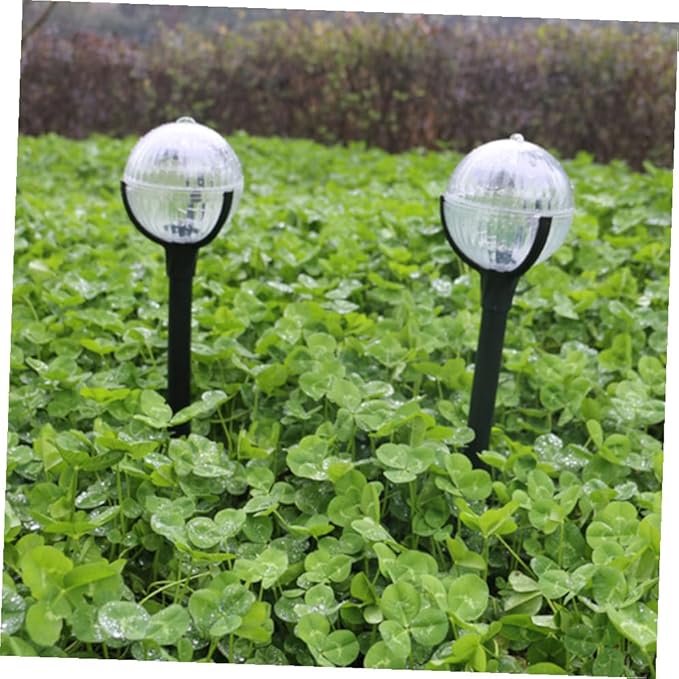 GLEAVI 2pcs Solar Lawn Lights Outdoor Garden Path LED Decorative Plastic Solar Powered Lamps Color Changing for Patio Yard Landscape Lighting