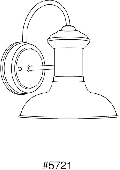 Progress Lighting P5721-81 1-Light Wall Lantern, Antique Nickel