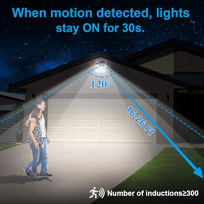 URPOWER Solar Lights Outdoor, 40 LED Motion Sensor Security Lights Solar Flood Lights Waterproof Solar Powered Outdoor Lights for Backyard, Fence, Deck, Patio, Garage (4 Pack)
