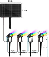 ZYAN Solar Landscape Spotlights Outdoor, Auto On/Off & IP65 Waterproof, LED Spot Lights for Garden, Pathway, Tree | Lumora