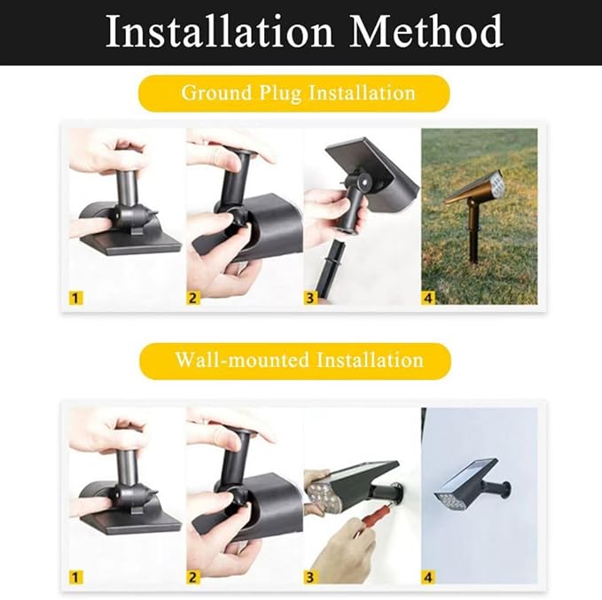 Solar Spot Lights 2 Pack, RGB Color Changing Outdoor Landscape Lights with 2000mAh Battery, IP65 Waterproof for Pathway Garden Yard Patio