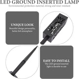 Beaupretty 2 Pcs Solar Garden Path Lights Hollow Tree Pattern LED Ground Stake Lights Warm White Outdoor Landscape | Lumora
