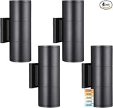 LEONLITE 12 Inch 5CCT LED Cylinder Up Down Wall Light Outdoor, 120-277V Dimmable Aluminum Waterproof High-end Wall | Lumora