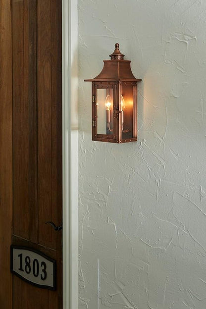Acclaim 8302CP St. Charles Collection 2-Light Wall Mount Outdoor Light Fixture, Copper Patina (bulb is not included)